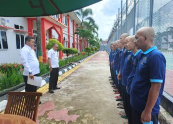 Kepala Pengamanan Lapas Narkotika Tanjungpinang Berikan Pengarahan Tata Tertib kepada Warga Binaan Baru