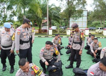 Polres Natuna Lakukan Pemeriksaan Kesehatan dan Kesiapan Personel Pengamanan Pilkada 2024