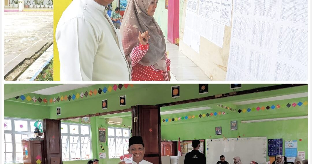 Amat Yani Calon Wakil Bupati Anambas Berikan Hak Pilihnya di TPS I Kelurahan Letung