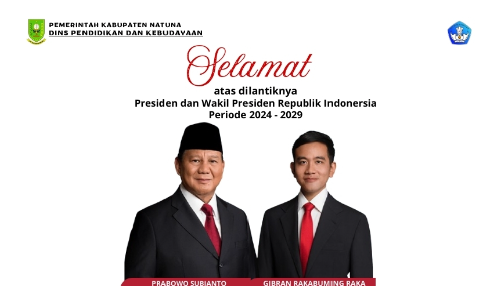 Disdik Natuna Ucapkan Selamat atas Pelantikan Presiden Prabowo Subianto