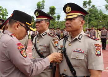 Kapolres Bintan Pimpin Sertijab Kasat Binmas dan Kapolsek Binut