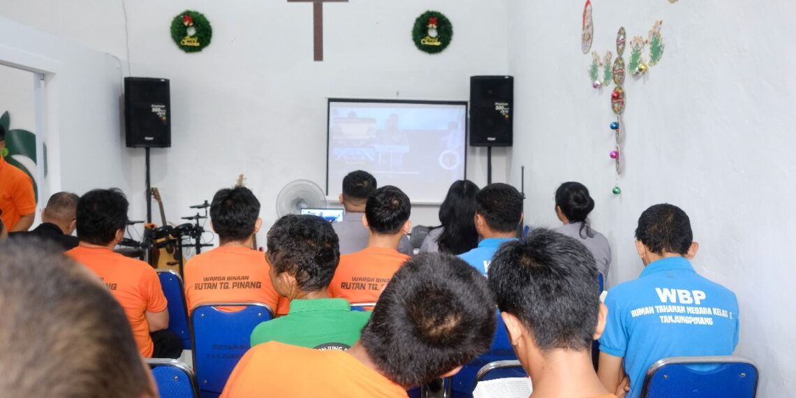 Rutan Kelas I Tanjungpinang Ikuti Pelantikan Pimpinan Tinggi Pratama dan Pencanangan Zona Integritas WBK-WBBM Secara Virtual