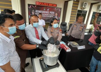 Polres Bintan Musnahkan 953,19 Gram Sabu, Warga Diminta Tetap Waspada