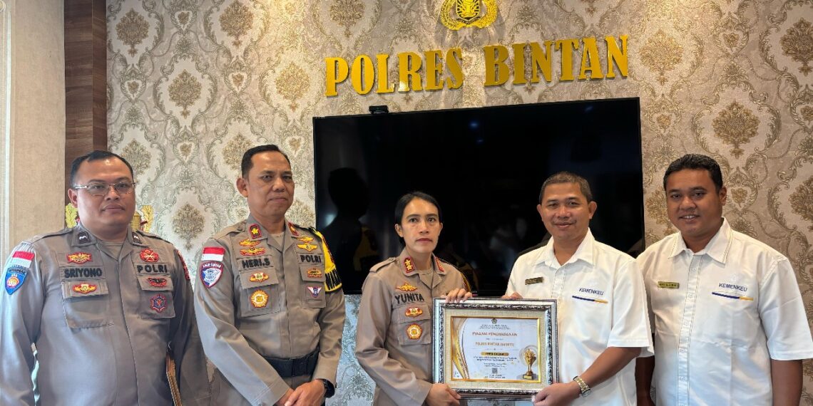Polres Bintan Raih Penghargaan KPPN Tanjungpinang Award 2024