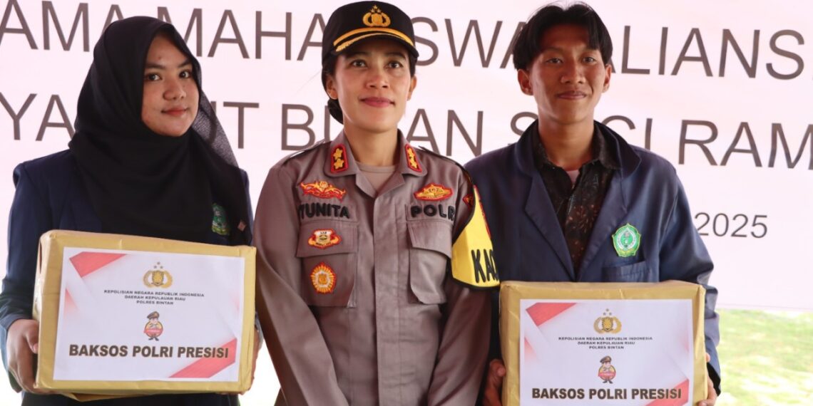 Polres Bintan Gelar Bakti Sosial Polri Presisi Sambut Ramadhan Bersama Mahasiswa