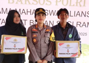 Polres Bintan Gelar Bakti Sosial Polri Presisi Sambut Ramadhan Bersama Mahasiswa