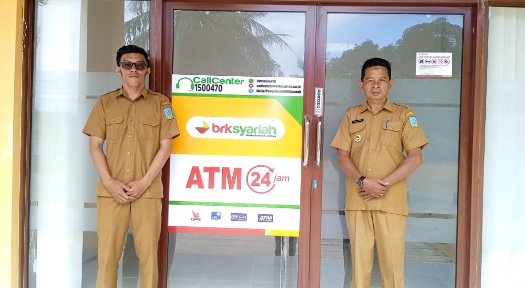 Pemdes Kuala Maras Apresiasi Bank Riau Kepri Syariah Atas Pengadaan Mesin ATM