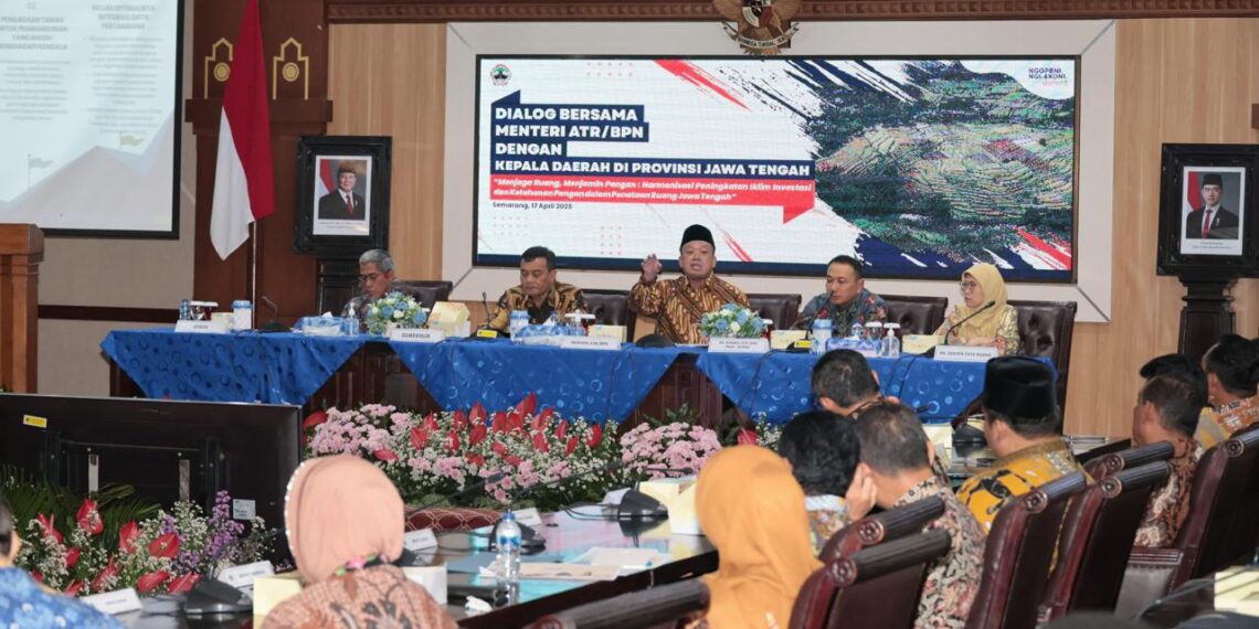 Menteri Nusron Ajak Kepala Daerah Se-Jawa Tengah Kolaborasi Selesaikan Sertipikasi Tanah dan RDTR