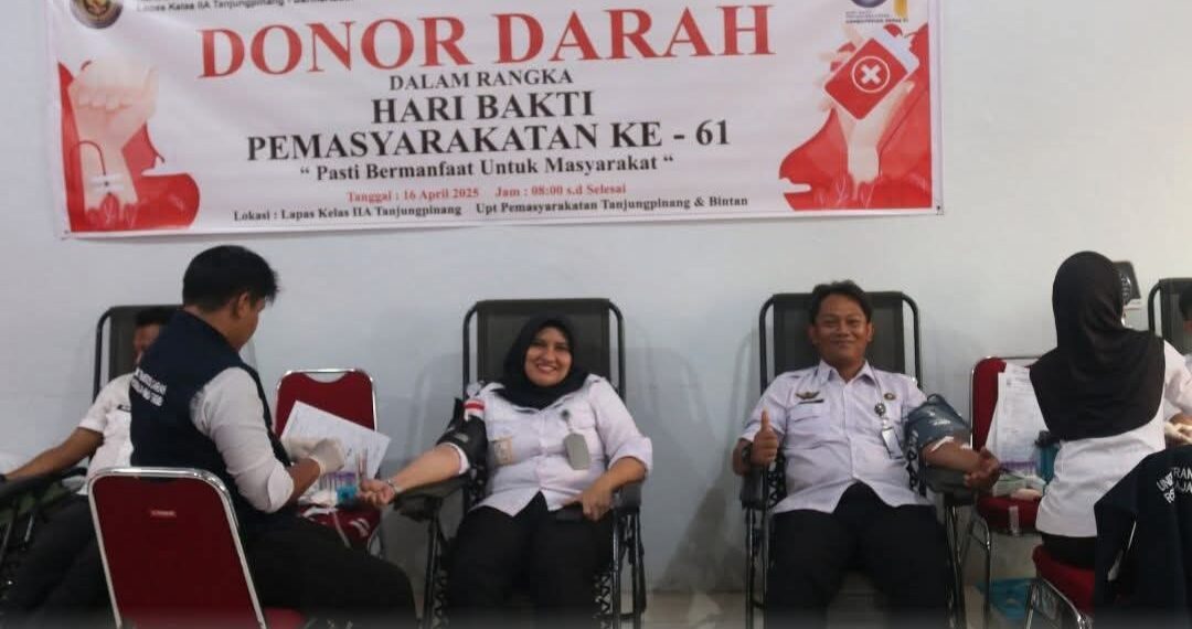 Lapas Tanjungpinang Gelar Donor Darah dalam Rangka HBP ke-61, Wujud Kepedulian dan Komitmen Kemanusiaan