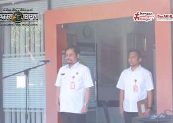 Gelar Apel Rutin Pagi, Ini Pesan Kaban BPN/ATR Kanwil Kepri Kepada Pegawai BPN Natuna