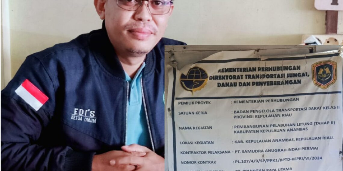 Proyek Pembangunan Pelabuhan Jemaja Timur Anambas Molor, Ketua CINDAI Kepri Desak APH Usut Dugaan Penyimpangan