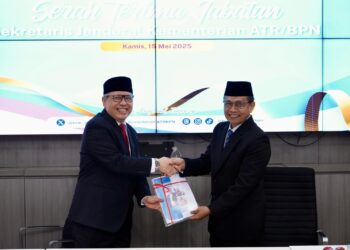 Serah Terima Jabatan Sekjen Kementerian ATR/BPN, Pudji Prasetijanto Hadi Minta Dukungan dalam Mengemban Amanah