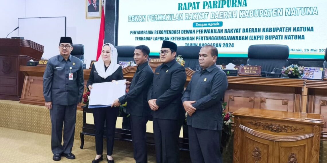 DPRD Natuna Gelar Rapat Paripurna : Sampaikan Rekomendasi LKPJ Bupati Tahun Anggaran 2024