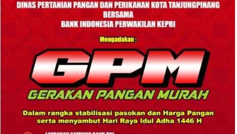 Jelang Idul Adha 1446 H, Pemko Tanjungpinang Gelar Bazar dan Gerakan Pangan Murah