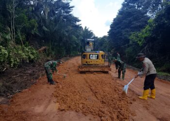 TMMD ke-124: Kodim 0315/Tanjungpinang Buka Akses Jalan Baru di Desa Panggak Laut