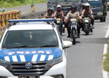 Polres Natuna Laksanakan Patroli Pastikan Hari Buruh Aman dan Nyaman