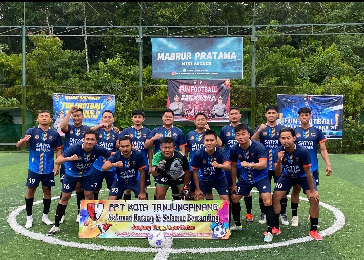 Menyambut Hari Bhayangkara ke 79, Polres Bintan Gelar Event Fun Football Minisoccer