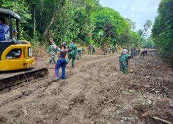 TMMD ke-124 Kodim 0315/Tanjungpinang Resmi Buka Jalan Baru 3 KM di Desa Panggak Laut, Kabupaten Lingga