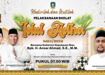 Gubernur Ansar Ahmad Akan Bertindak sebagai Khatib Salat Idul Adha di Tanjungpinang