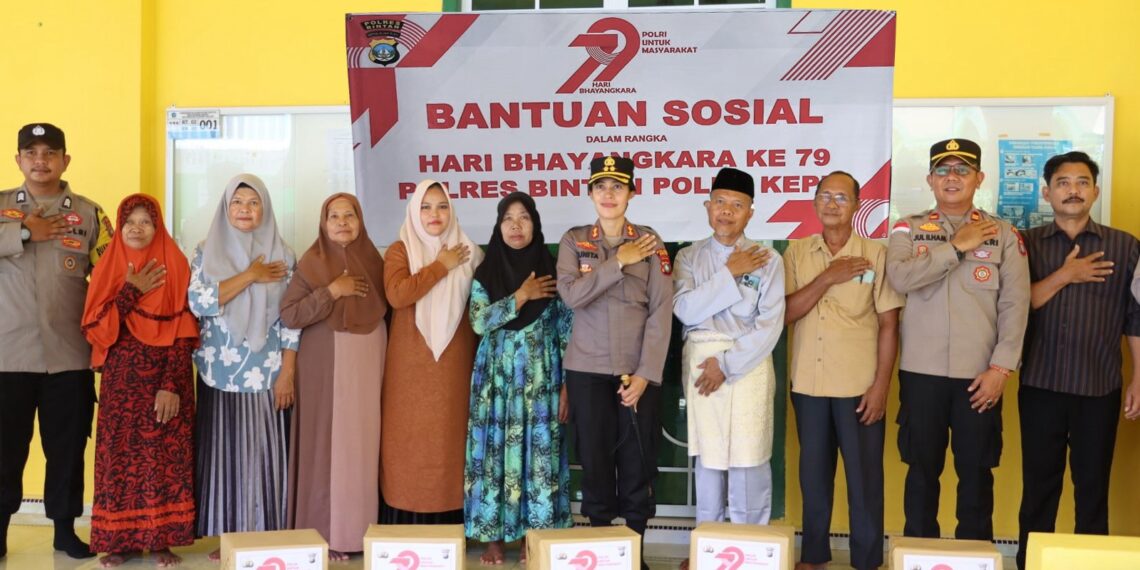 Polres Bintan Gelar Bantuan Sosial dan Bakti Kesehatan Jelang Hut Bhayangkara ke 79