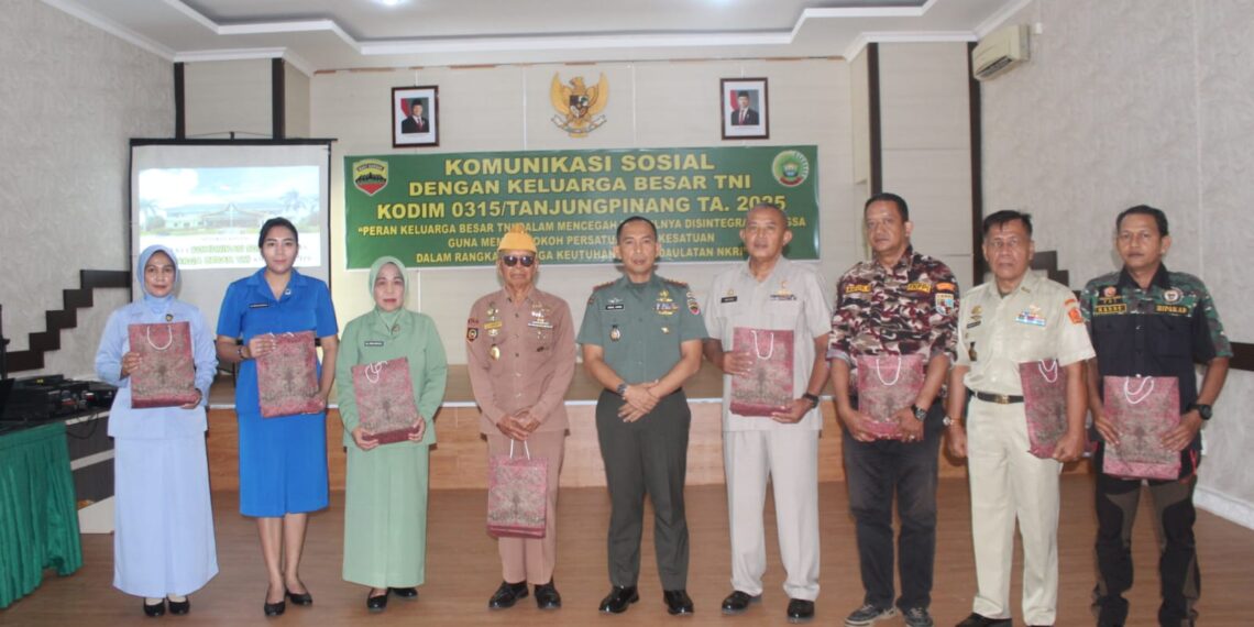 Kodim 0315/Tanjungpinang Gelar Komunikasi Sosial Bersama Keluarga Besar TNI, Teguhkan Komitmen Menjaga Keutuhan NKRI