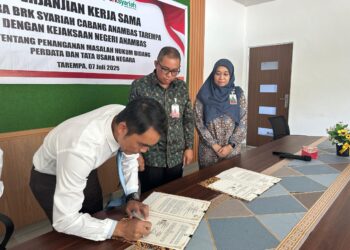 BRK Syariah Cabang Anambas Tarempa Jalin Kerja Sama dengan Kejari Kepulauan Anambas di Bidang DATUN