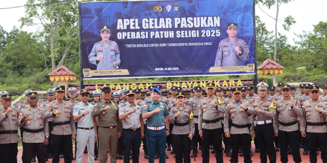 Kapolres Bintan Pimpin Apel Gelar Pasukan Operasi Patuh Seligi 2025