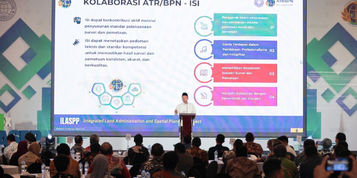 Menteri Nusron Bicarakan Soal Pentingnya Akurasi Peta di HUT ke-53 Ikatan Surveyor Indonesia