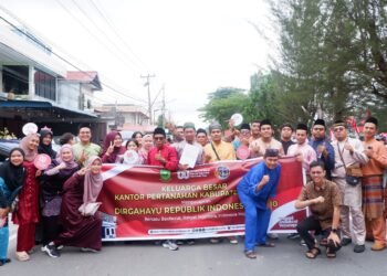 Kantor Pertanahan Kabupaten Natuna Meriahkan Pawai Budaya HUT ke-80 Republik Indonesia
