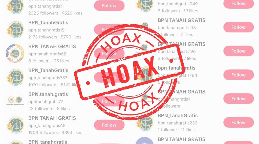 Hoaks “BPN Tanah Gratis” Beredar di TikTok, Kementerian ATR/BPN Imbau Masyarakat Waspada