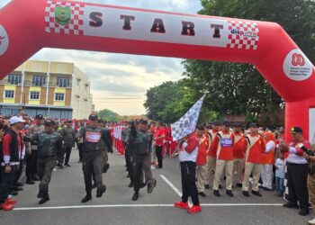 Semarak Kemerdekaan, Dandim 0315 dan Forkopimda Lepas Gerak Jalan 17 Km