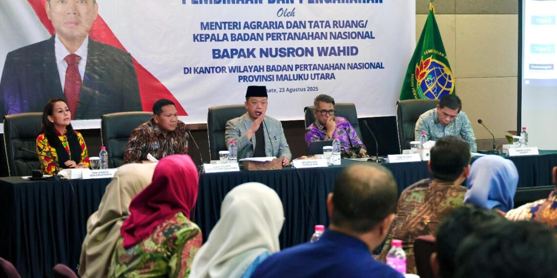 Pembinaan di Kanwil BPN Provinsi Maluku Utara, Menteri Nusron: Tugas Saya sebagai Menteri adalah Memberikan Kepastian dan Harapan