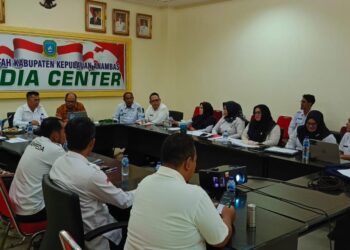 Ralat pelaksanaan Pra RKA bersama OPD di ruangan Media Center Kantor Bupati Anambas