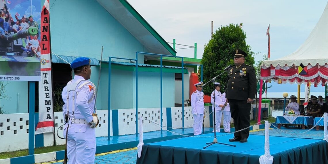 TNI AL Tarempa Gelar Upacara HUT ke-80 TNI, Wujud Sinergi dan Kemanunggalan Bersama Rakyat