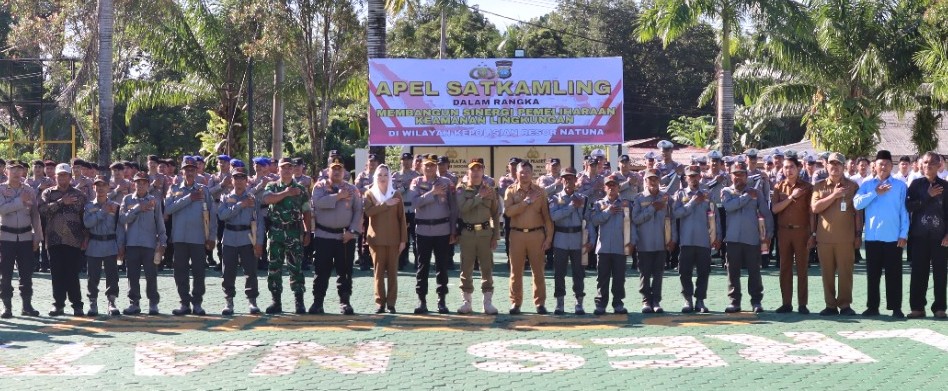 Pimpin Apel Satkamling, Bupati Natuna Ini :Sebagai Wujud Sinergi Dalam Menjaga Harkamtibmas 