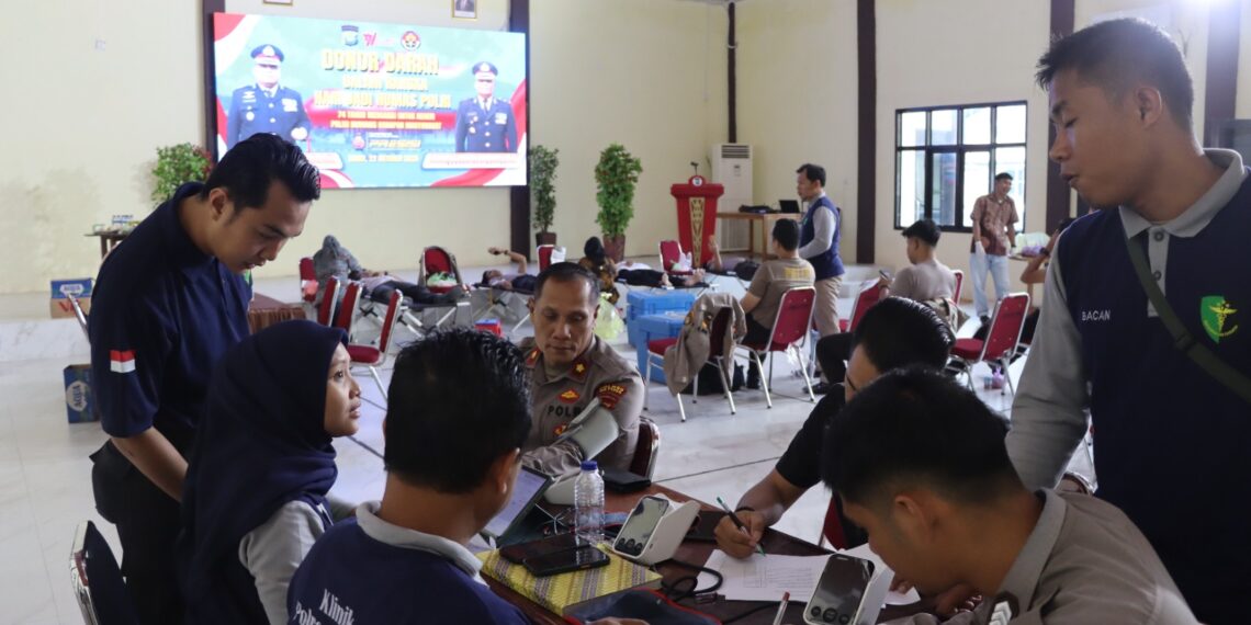 Peringati Hari Jadi Humas Polri ke-74, Polres Natuna Gelar Donor Darah