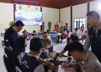 ‎Peringati Hari Jadi Humas Polri ke-74, Polres Natuna Gelar Donor Darah 