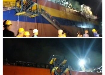 Tragedi Terulang, Kapal Federal II Terbakar Lagi di Galangan PT ASL Tanjung Uncang