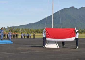 Gelar Upacara Bendera 17-An, Semangat “TNI PRIMA” Bergema di Lanud RSA Natuna