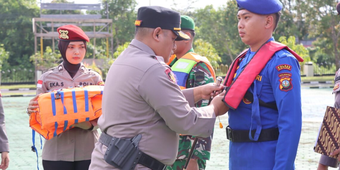 Kapolres Natuna Pimpin Apel Kesiapsiagaan Bencana Hidrometeorologi 2025
