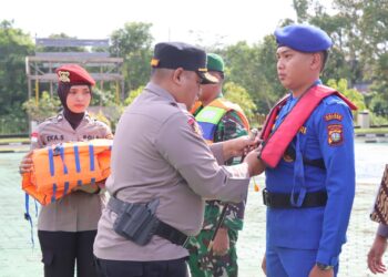 Kapolres Natuna Pimpin Apel Kesiapsiagaan Bencana Hidrometeorologi 2025