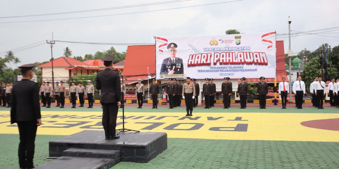 Polresta Tanjungpinang Gelar Upacara Peringatan Hari Pahlawan ke-80, Kobarkan Semangat Juang di Era Modern