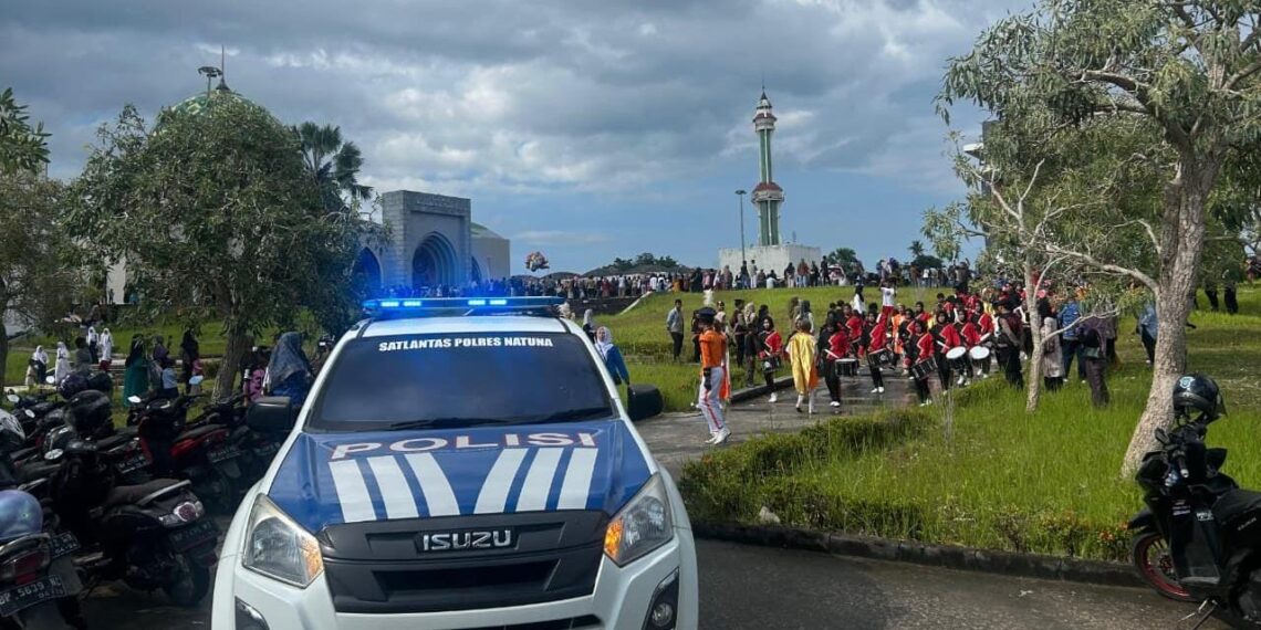 Pamturdallin Satlantas Kawal Pawai HUT PGRI ke-80 di Natuna Berjalan Lancar