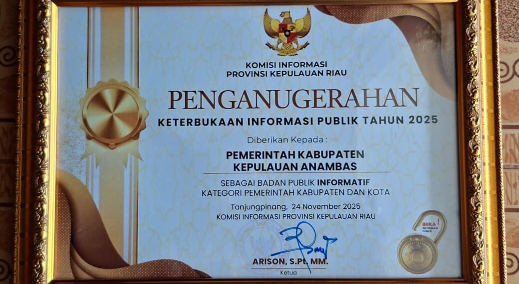 Keterbukaan Informasi Publik 2025: Anambas Masuk Lima Besar Badan Publik Informatif