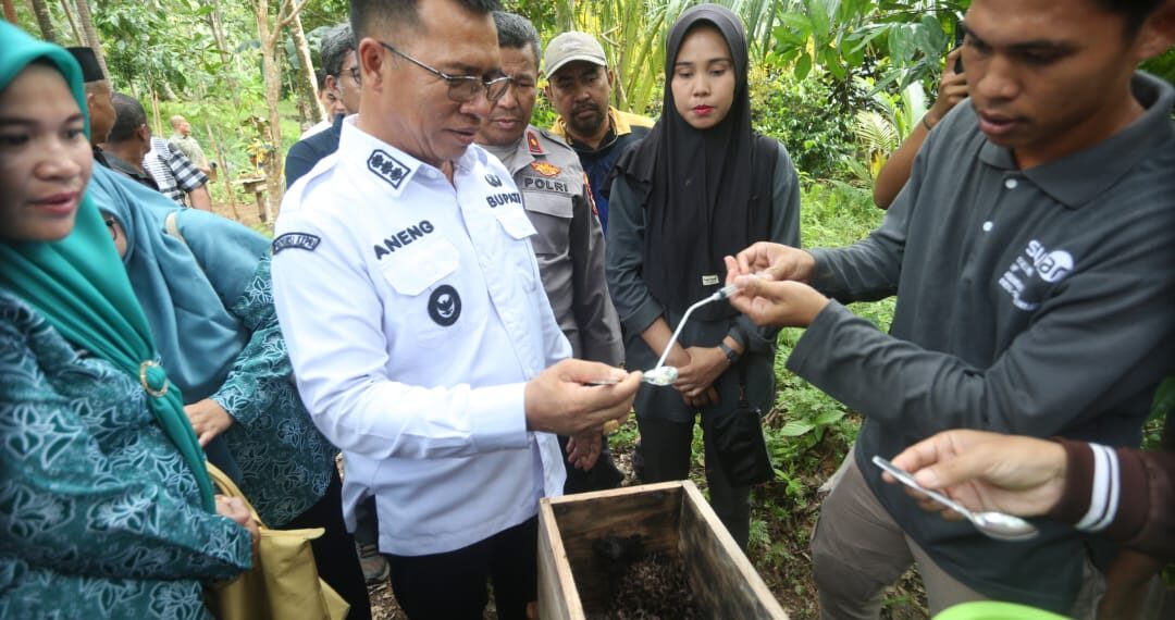 Perkuat UMKM Desa, Bupati Anambas Tinjau Budidaya Madu dan Kepiting Bakau Desa Langit