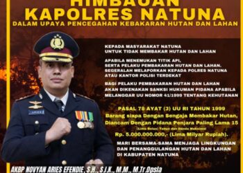 Kapolres Natuna Himbau Masyarakat Jaga Alam, Cegah Kebakaran Hutan dan Lahan ‎