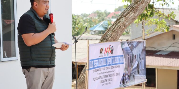 Bupati Bintan Roby Kurniawan saat memberikan sambutan