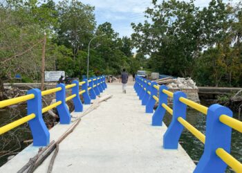 Bupati Bintan didampingi Wakil Bupati Deby Maryanti resmikan dermaga utama di Desa Mantang Lama, Kecamatan Mantang dan diberi nama Mak Yong