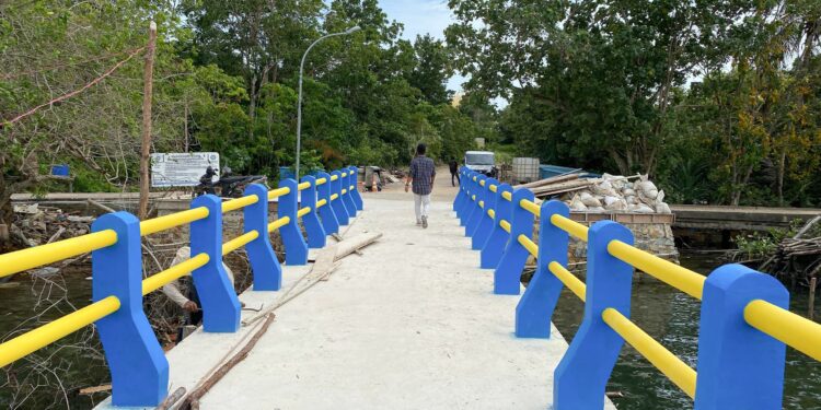 Bupati Bintan didampingi Wakil Bupati Deby Maryanti resmikan dermaga utama di Desa Mantang Lama, Kecamatan Mantang dan diberi nama Mak Yong