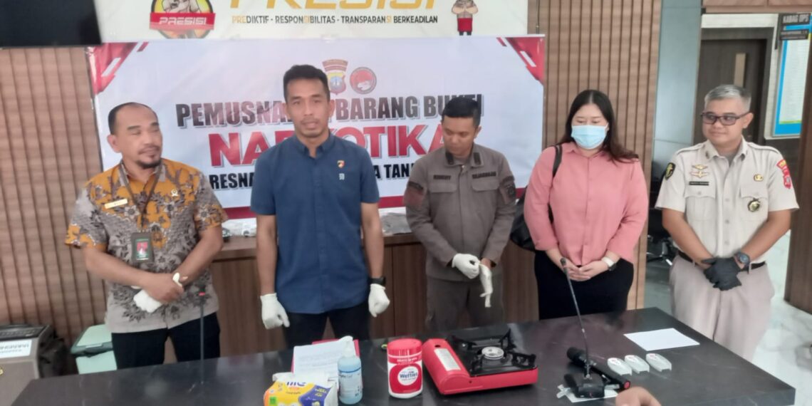 Berantas Narkoba, Polresta Tanjungpinang Musnahkan 88,41 Gram Sabu 